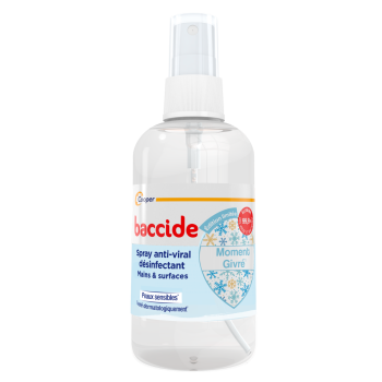 Spray anti-viral désinfectant mains & surfaces moment givré Baccide - spray de 100ml