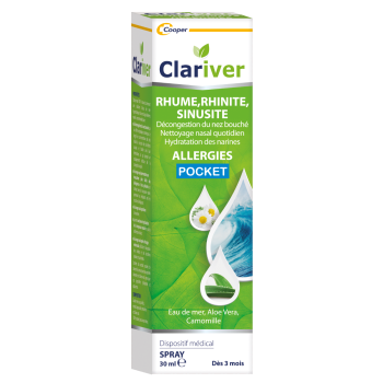 Clariver Spray nasal rhume, rhinite, sinusite, allergies Cooper - spray de 30ml