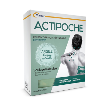 Actipoche Coussin thermique argile cervicales et trapèzes Cooper - un coussin