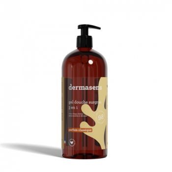 Gel douche surgras 3 en 1 Dermasens Marque Verte - flacon-pompe de 1L