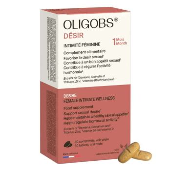 Oligobs d&eacute;sir intimit&eacute; f&eacute;minine Laboratoire CCD - bo&icirc;te de 60 comprim&eacute;s