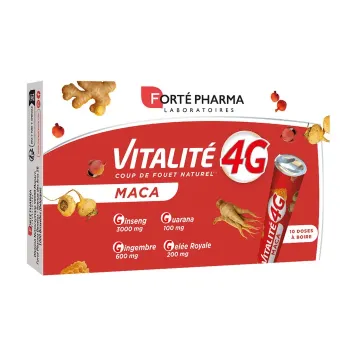 Vitalité 4G MACA Forté Pharma - boite de 10 doses à boire