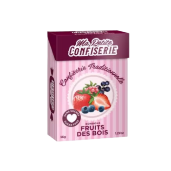 Bonbons aux fruits des bois sans sucre Ma petite confiserie - boite de 36,5g