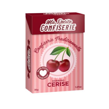 Bonbons à la cerise sans sucre Ma petite confiserie - boite de 36,5g