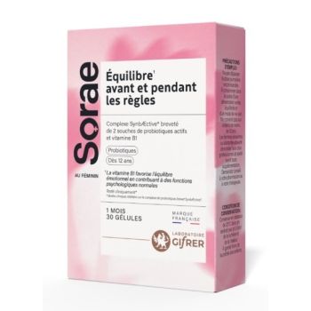 Sorae Equilibre avant et pendant les r&egrave;gles Gifrer - boite de 30 g&eacute;lules