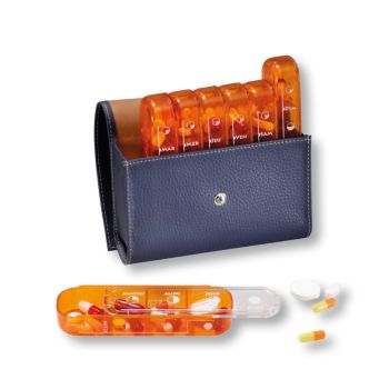 Pilulier semaine grande taille modulaire Pilbox - 1 pilulier marine