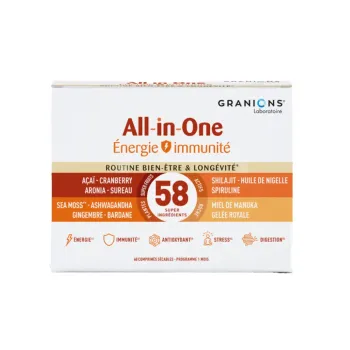 All-in-one &eacute;nergie immunit&eacute; Granions - boite de 60 comprim&eacute;s 