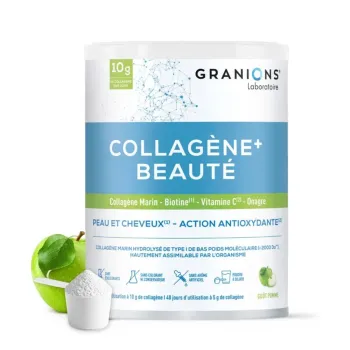 Collag&egrave;ne+ beaut&eacute; go&ucirc;t pomme Granions - pot de 215g