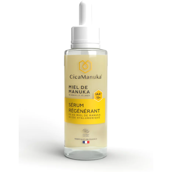 Miel de manuka s&eacute;rum r&eacute;g&eacute;n&eacute;rant CicaManuka - flacon-pipette de 30ml