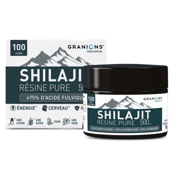 Shilajit résine pure 500mg Granions - pot de 50g