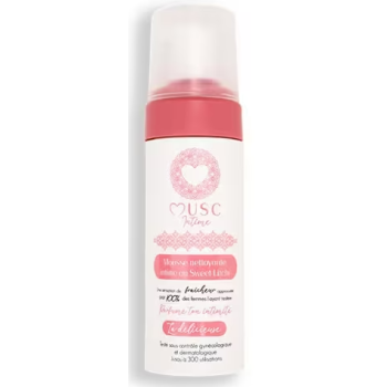 Mousse nettoyante intime au sweet litchi Musc Intime - flacon-pompe de 150ml