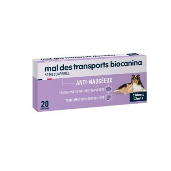 Mal des transports Biocanina - boîte de 20 comprimés