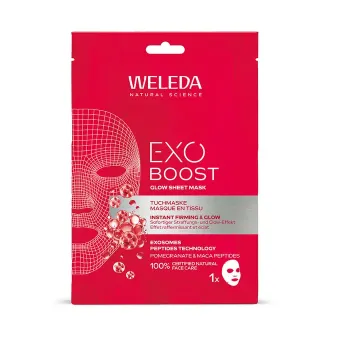 Exo Boost Glow masque en tissu Weleda - un masque