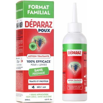 D&eacute;paraz lotion traitante poux + lentes sans peignage - flacon de 200ml