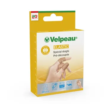 Elastic pansements spécial doigts Velpeau - boite de 20 pièces