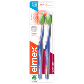 Brosse à dents anti-caries ultrasoft Elmex - 2 brosses à dents