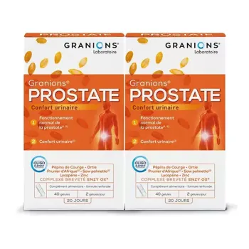 Prostate confort urinaire Granions - 2 boîtes de 40 gélules