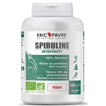 Spiruline antioxydants Eric Favre - pot de 100 comprimés 