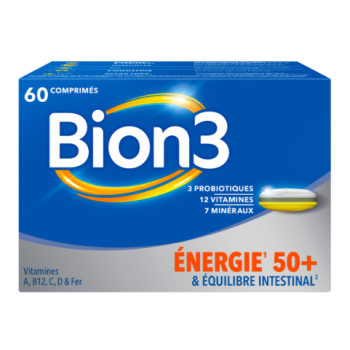 Bion 3 Energie 50+ et équilibre intestinal - boite de 60 comprimés