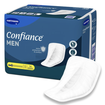 Confiance Men protections anatomiques 3 gouttes Hartmann - sachet de 14 protections absorbantes