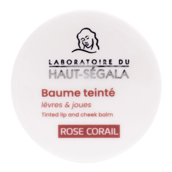 Baume teinté lèvres et joues rose corail Haut-ségala - pot de 9g