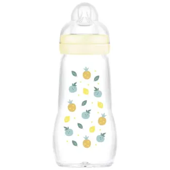 Biberon en verre débit 2 à partir 2mois et+ MAM - un biberon de 260 ml