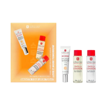 Smooth your skin today BB cr&egrave;me x Centella cleansing duo nude Erborian - coffret de 3 produits 