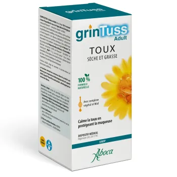 Grintuss sirop toux sèche et grasse Aboca - flacon de 132ml