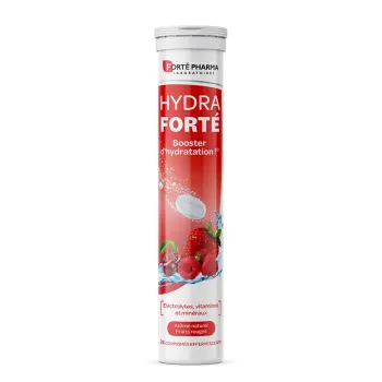 Hydra Fort&eacute; booster d'hydratation ar&ocirc;me naturel fruits rouges Fort&eacute; Pharma - 24 comprim&eacute;s effervescents