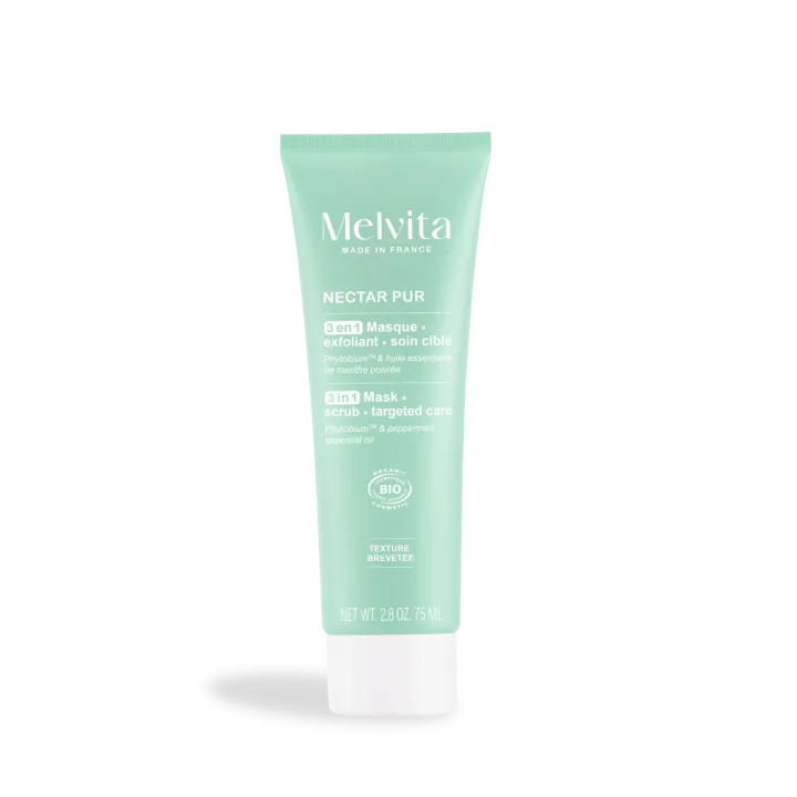Nectar Pur masque 3en1 exfoliant Melvita - tube de 75ml