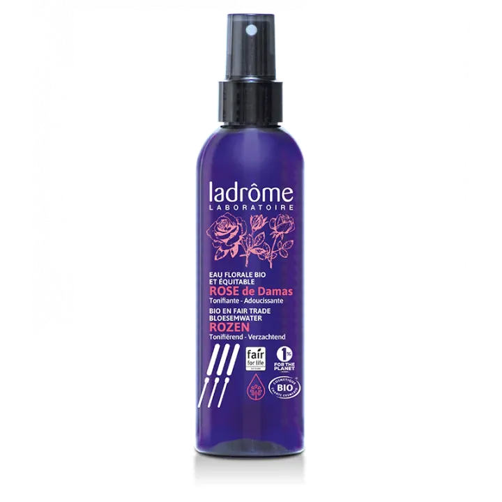 Eau florale de rose de Damas bio Ladrôme - spray de 200ml 