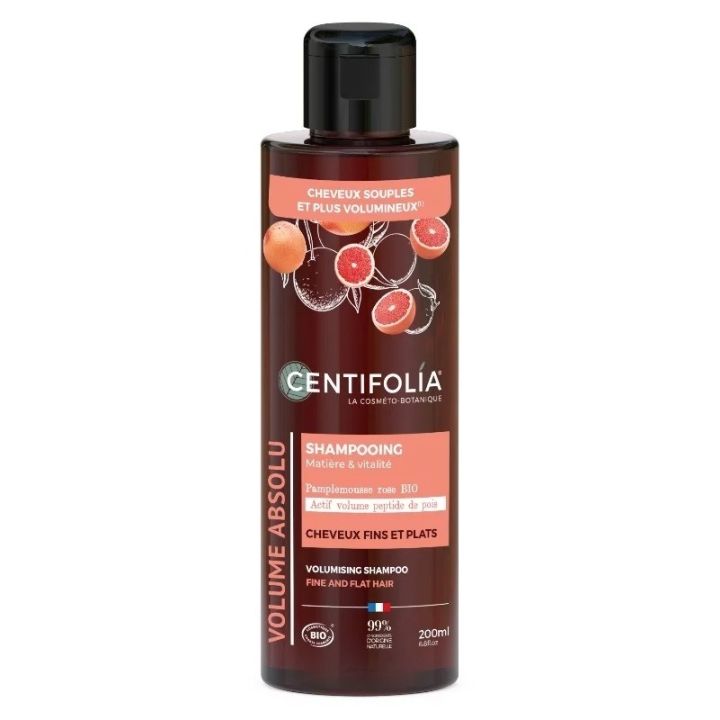 Shampooing volume cheveux fins et plats bio Centifolia - flacon de 200ml