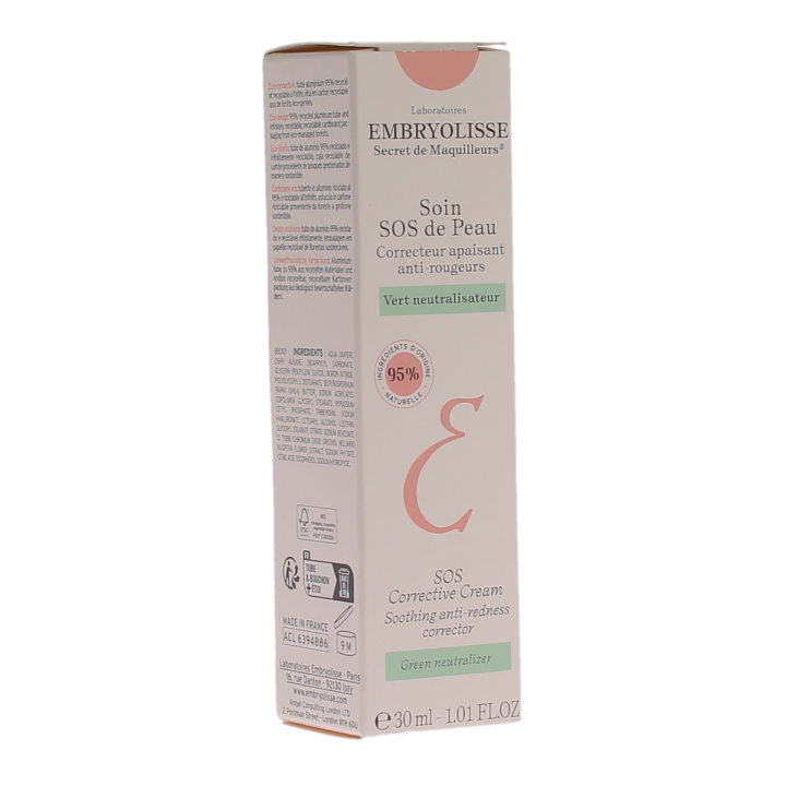 Soin sos de la peau correcteur apaisant anti-rougeur Embryolisse - tube de 30ml