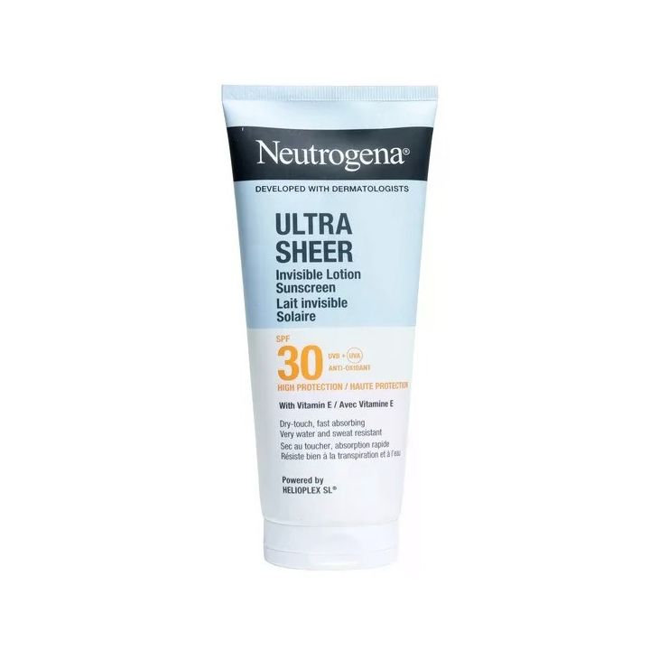 Ultra Sheer Lait corps invisible solaire SPF30 Neutrogena - tube de 200ml