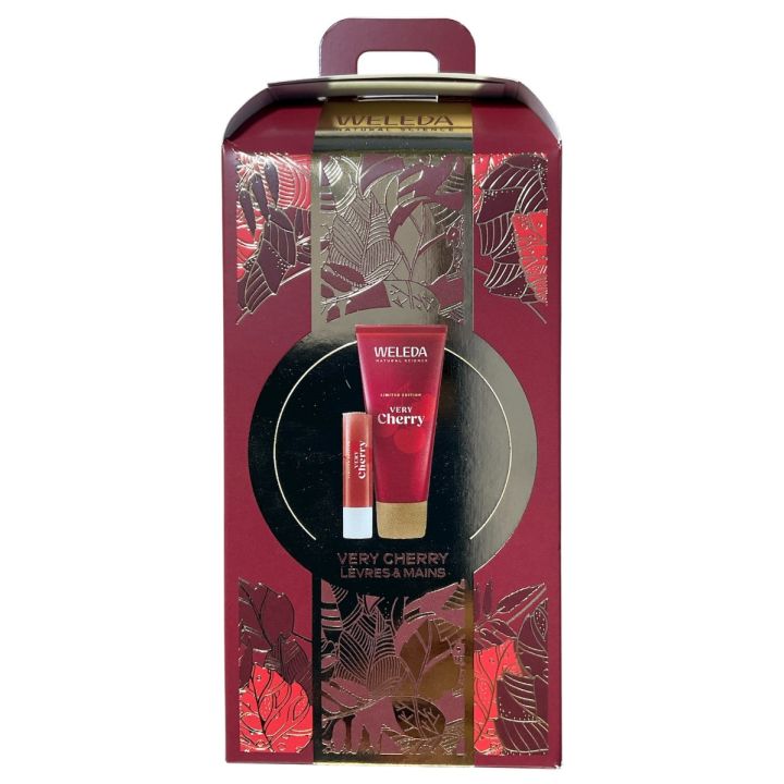 Coffret Very Cherry lèvres et mains Weleda - coffret contenant 2 produits
