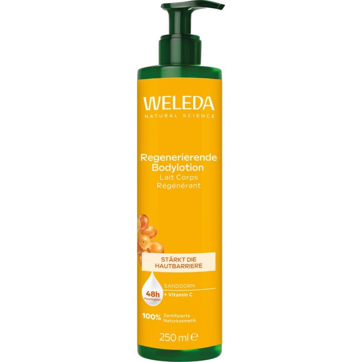 Lait corps régénérant Weleda - flacon-pompe de 250ml