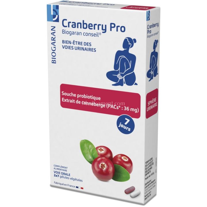 Cranberry Pro Biogaran - boite de 14 gélules