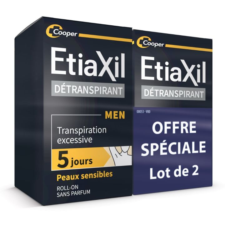 Détranspirant Men homme aisselles peau sensible Etiaxil