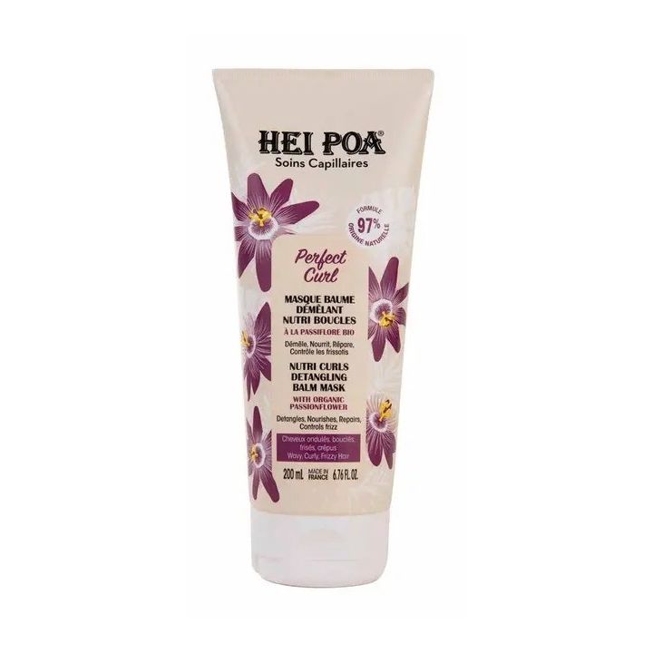 Perfect Curl masque baume démêlant nutri boucles Hei Poa - tube de 200ml