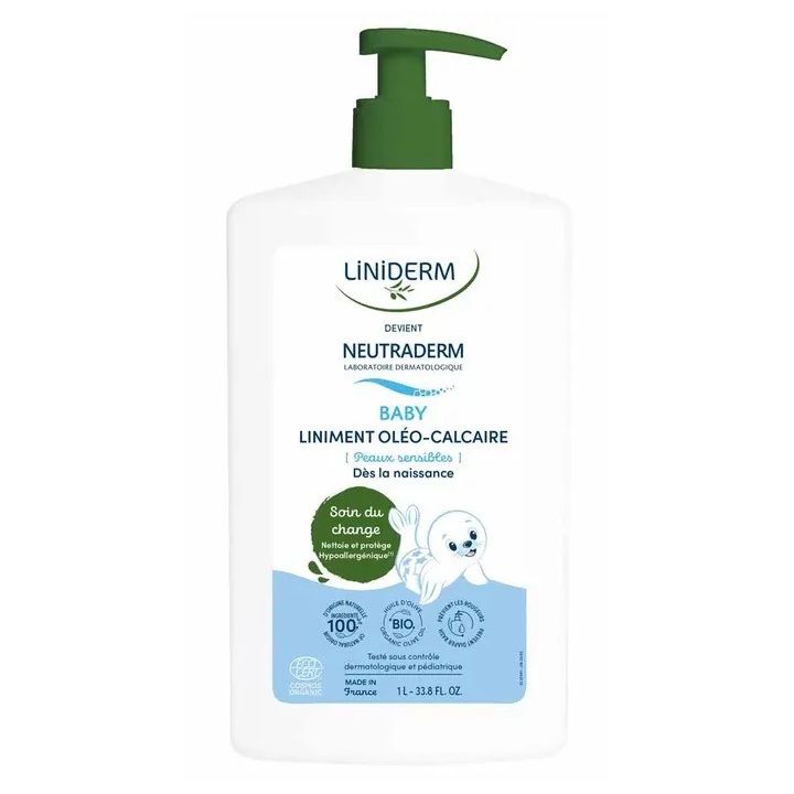 Neutraderm Baby Liniment oléo-calcaire Gilbert - flacon-pompe de 1L