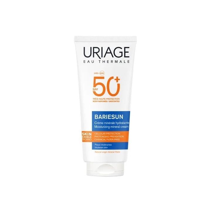 Bariésun crème minérale hydratante SPF50+ sans parfum Uriage - tube de 100ml