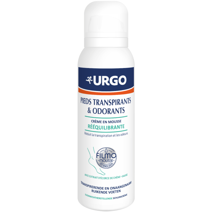 Crème mousse rééquilibrante pieds transpirants Urgo - flacon de 125ml