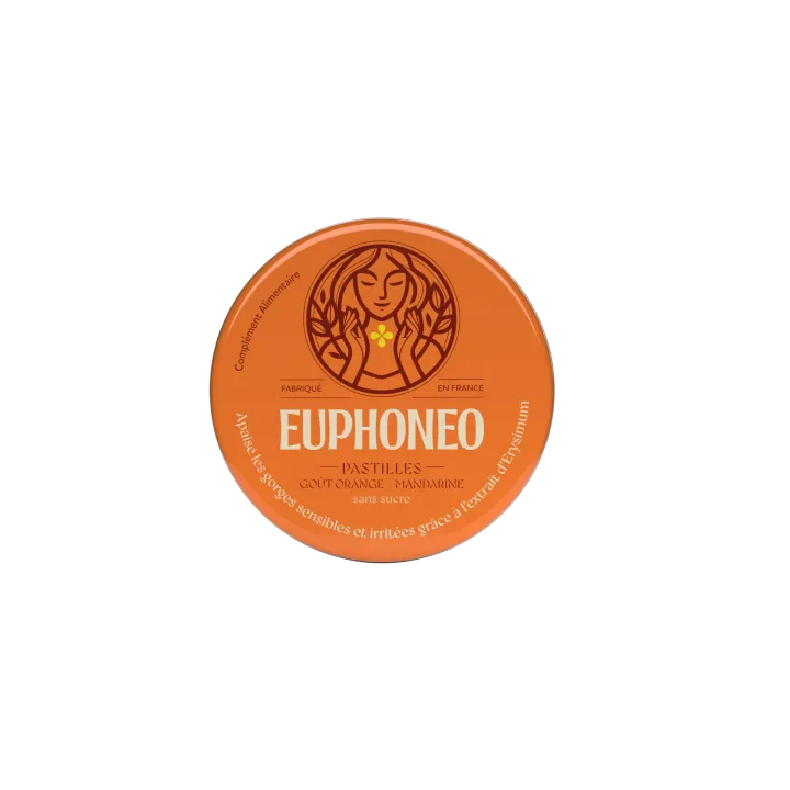 Euphoneo pastilles gorge goût orange et mandarine Mayoly Spindler - boite de 50 pastilles 