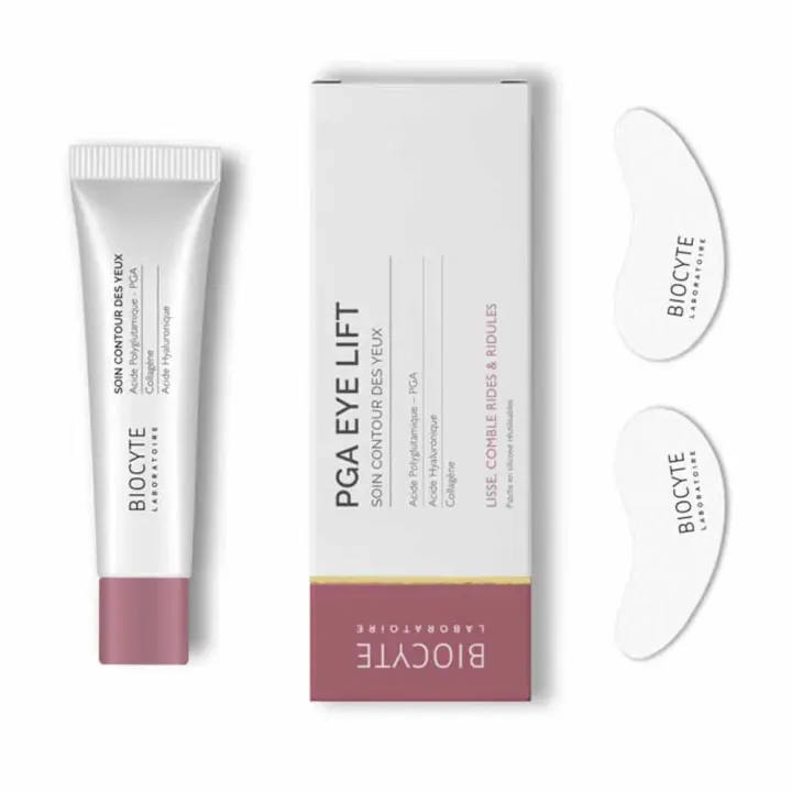 PGA Eye Lift soin contour des yeux Biocyte - un gel de 15ml et 2 patchs réutilisables