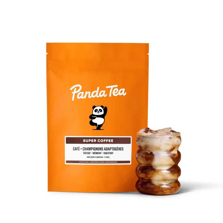 Super coffee café + champignons adaptogènes Panda Tea - sachet de 115g