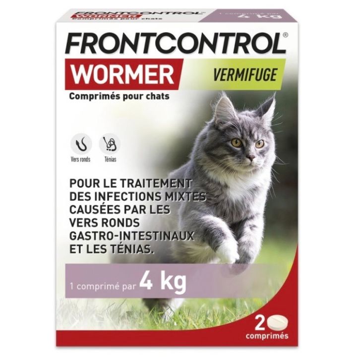 Frontcontrol wormer chas vermifuge - boite de 2 comprimés 