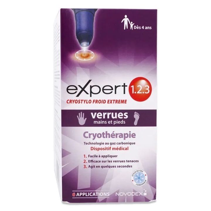 Expert 1 2 3 Cryostylo verrues mains et pieds Novodex - un stylo