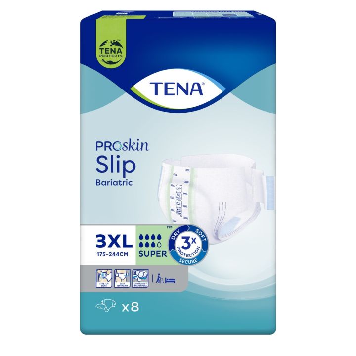 ProSkin bariatric slips taille 3XL Tena - paquet de 8 protections
