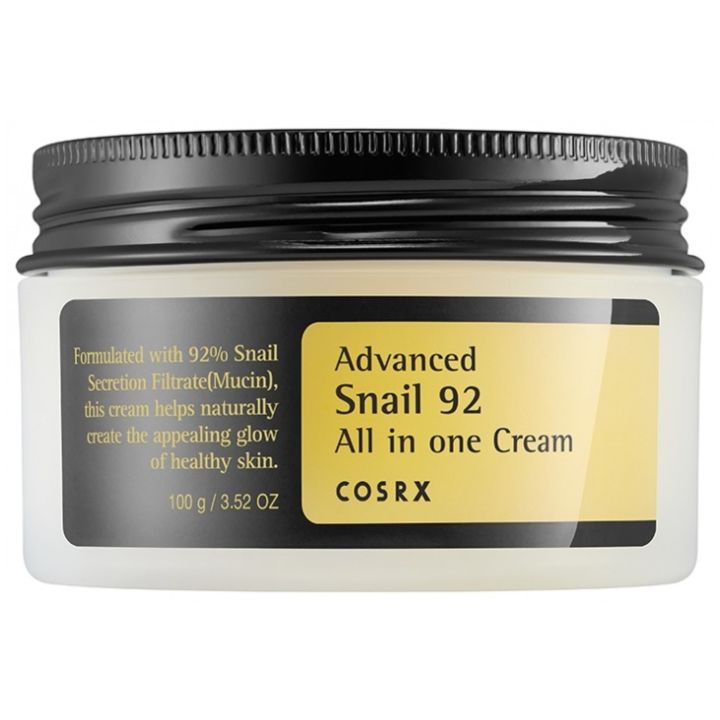 Advanced Snail 92 crème tout-en-un à la bave d'escargot Cosrx - pot de 100ml