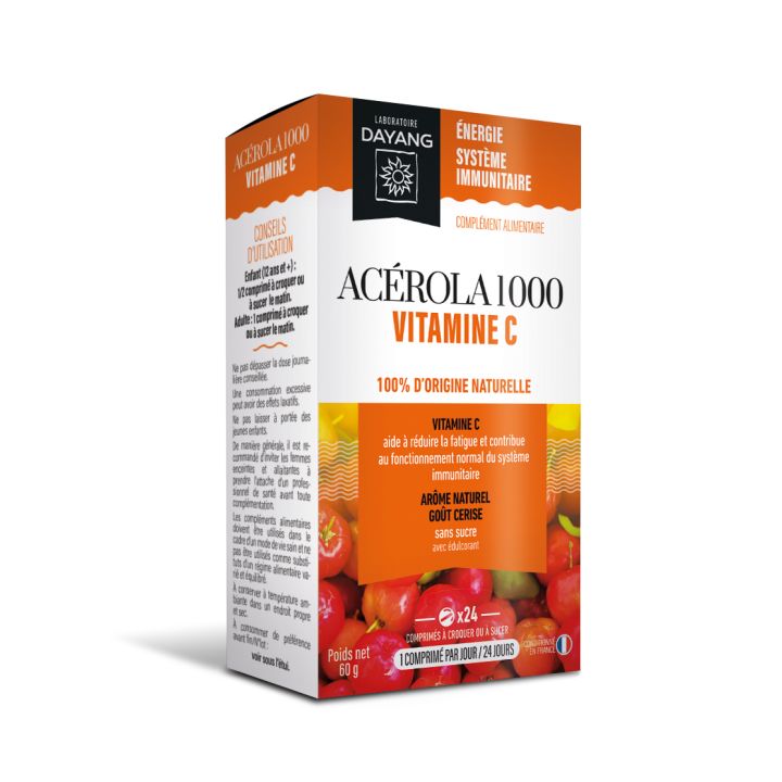 Acérola 1000 Dayang - boîte de 24 comprimés